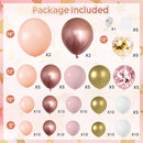 Blocesa Rose Gold Balloon Garland Arch Kit, Pink Gold, Latex, Party Decor. | Rose Gold White — 2