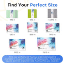 Fuumuui Watercolor Paper Block 9x12 Inch, 100% Cotton Paper Pad, 22 Sheets, Cold Pressed | 140 lb/300gsm Acid-Free for Painting, Drawing, Art Journaling, Professional Artist Quality | Blue Cold Press | 9“×12” — 8