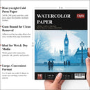 Ogfu Watercolor Paper Pad, 9"x12" Water Color Paper, 140lb/300gsm | Black | 9"X12" (Pack of 1) Pad — 4