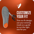 Sof Sole Arch TTF Insoles - Contoured Arch Support for Plantar Fasciitis, Heel Pain Relief, Foot Fatigue, and Blister Prevention - Gel Cushioning, Trim-to-Fit, Walking, Active Lifestyles, Men's 7-13 7