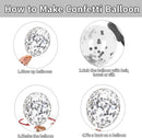 Zesliwy Black Silver White Balloons Set, 50pcs 12In, Latex, Party Decor | Black White Silver — 4