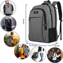 MATEIN Grey 17 Inch TSA Friendly Travel Laptop Backpack for Women and Men | Light Gray — 4