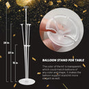 JOYYPOP 8 Sets Balloon Stand Kit For Table, Balloon Sticks with Base | Clear — 3