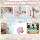 LANGXUN 2 Sets Adjustable 6ft DIY Balloon Column Stand Kits For Birthday Wedding Graduation Party Decorations, Christmas Balloon Decor — 4