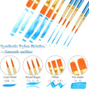 40 Pcs Paint Brushes, Acrylic Painting Brush Set, Watercolor Brushes, Acrylic Brushes for Oil Watercolor, Miniature Detailing, and Rock Painting — 2