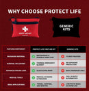 Protect Life Travel First Aid Kit for Car - Small Mini Emergency Kit, 100 Piece Waterproof First Aid Kit for Home, Camping, Boat & Hiking - Includes Emergency Blanket & First Aid Guide | 100 Pieces — 2