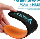Memory Foam Insoles for Men & Women - Replacement Cushion Shoe Inserts for Work Boots, Running Shoes, Hiking, Sneakers & Loafers - Shock Absorbing Support for Foot Pain Relief & All-Day Comfort Black — 5
