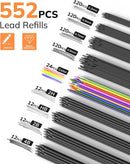 Four Candies 27PCS Metal Mechanical Pencil Set, Art Supplies with Case | 0.3mm+0.5mm+0.7mm+0.9mm+2.0mm — 2