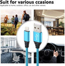 iPhone Charger 10FT 5Pack Apple MFi Certified Lightning Cable Fast Charging Nylon Braided USB-A to Lightning Compatible with iPhone 14/13 mini/14/13/12/11 Pro MAX/XR/XS/8/7/Plus/6S/SE/iPad 7