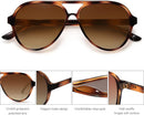 SOJOS Classic Polarized Aviator Sunglasses for Women Men, Retro Trendy Aviators Shades SJ2201 | Amber Brown Tortoise/Brown | 58 Millimeters — 4