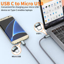 JXMOX USB C to Micro USB Cable, (3.3ft 2-Pack) Type C to Micro USB Charger Cord, Support Charge & Sync Compatible with Kindle/PS4/Xbox One/Android Phone and Samsung S7 S6 S5 and Micro USB Devices 2