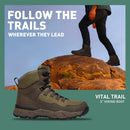Danner Vital Trail 5" Waterproof Hiking Boots for Men - Brown/Olive — 2