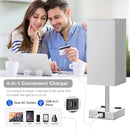 Touch Bedside Table Lamp for Bedroom - Dimmable, USB C+A, 2 AC Outlets — 3