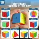 STEAM Life Speed Cube Set 8 Pack Magic Cube | Includes 3x3, 2x2, 4x4 Speed Cube, Pyramid Cube, Megaminx Cube Bundle Collection Cube Toys for Kids & Adults — 4