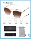 SOJOS Sunglasses Womens Trendy 2026 Retro Vintage Round Shades SJ2067,Large | Brown — 5