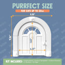 Purrfect Portal Meow Manor® Cat Door Interior Door - No-Flap, Fits Cats Up to 20 lbs, Easy DIY Setup, No Training Needed — 6
