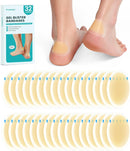 Promifun Waterproof Hydrocolloid Gel Blister Bandages - Pads for Heel, Foot, Toe & Feet - Gel Blister Cushions for Prevention & Recovery (32ct, Heel Pack) — 1