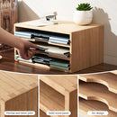 KIRIGEN Wooden Desk Organizer 3-Tier Letter Tray and Paper Sorter, Natural — 6