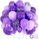 68pcs Purple Balloons 12inch with Metallic Pastel Dark Purple Confetti Balloons for Purple Birthday Wedding Baby Shower Party Decorations — 1