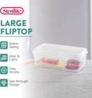 Sterilite 12-Pack FlipTop Stackable Rectangular Storage Bin with Hinging Lid, Clear — 4