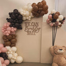 Pink Brown Balloons Coffee Brown Beige Balloon Bear Birthday Baby Shower | Pink Brown Beige | 35pcs — 5