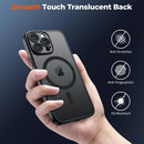 SUPFINE Magnetic for iPhone 16 Pro Max Case with Camera Control Button,[Full Camera Protection][1+Tempered Glass Screen Protector] Slim Translucent Matte Shockproof Phone Cover,Black photo 6