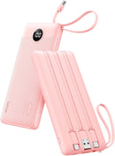 VRURC Portable Charger, Slim Power Bank Built-in 4 Cables, Travel Essential photo 1