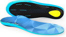 Welnove Carbon Fiber Sport Insoles with Arch Support - Shock Absorbing Performance Insoles for High Impact Sport- Energy Return,Increased Performance and Injury Protection-Not for Tight Shoes - L - Sky Blue — 1