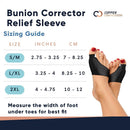 Copper Compression Bunion Corrector Relief Sleeve - Gel Cushion Pads - Orthopedic Brace Big Toe Alignment - Hallux Valgus Relief - Toe Straightener Spacer Fit for Women & Men - 1 Pair - Black — 2