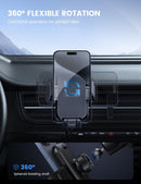 Lamicall 2026 Wider Clamp & Metal Hook Car Phone Holder Vent Accessories | NEW Upgraded - Dark Grey photo 5