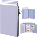 typecase Womens Wallet Card Holder: Pop Up Card Case, Genuine Leather, RFID Blocking, Slim, Minimalist, Thin, Small Size - 9-14 Card Capacity, ID Window, Cash Pocket (Lavender) — 1