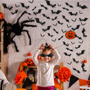 Piteno® 140Pcs Bats Halloween Decorations Party Supplies, Realistic PVC 3D Black Scary Bat Stickers for Creepy Home Decor Halloween Party Decorations DIY Wall Window Decal Bathroom Indoor | Standard — 6