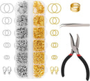 Amrules 1200 Pcs Jump Rings, Jewelry Making Kit, Silver and Gold — 1