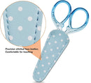Small Sewing Scissors 3.6Inch Scissors with Leather Scissor Cover | Silver Blue | 3.6 inch — 4