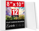 ESRICH 12 Pack 8x10 Primed Canvas Boards for Painting, Ideal for Starter | 8x10in-12pack — 1