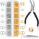 Anezus Jump Rings for Jewelry Making Supplies and Necklace Repair with Jump Ring Pliers and Open Jump Ring(1200Pcs… — 1