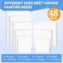 ESRICH 48 Pack Canvas Boards for Painting, Paint Canvas for Adults & Kids | 48 Pack(4x4 4x6 5x6 6x6 8x10 10x10 9x12 11x14) — 2