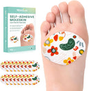 Welnove Moleskin Adhesive Pads for Feet, Blister Bandages for Feet, Sector-Shaped Design for Ball of Foot,Mole Skin Patch for Blister,Callus,Bunion Prevention, 16 Sheets, Flower Patterned — 1
