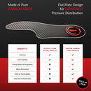 Mortons Extension Carbon Fiber Insole 1 Pair | Morton's Extension Orthotic Shoe Inserts | Rigid Shoe Insert for Hallux Rigidus, Turf Toe & Mortons Toe Plate | Carbon Fiber Insoles Women Men — 6
