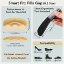 Dr. Shoesert Soft Gel Heel Grips for Shoes Too Big (4 Pairs + Shoehorn) - Beige — 3