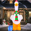KOOY 6FT Inflatable Christmas Decorations, Christmas Blow Ups Yard Decorations with LED Light Up, Goose with Gift Box Inflatable Outdoor Decorations for Xmas Yard Decor — 4