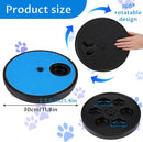 Grevosea Dog Nail Scratch Board, 3 in 1 Dog Scratch Board Rotatable Round Pad for Nails with Treat Box Dogs Nail File Toy Scratching Boards for Dogs Shorten Dog’s Side Nails Easier — 2