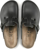 Birkenstock Unisex Adult Boston Super Grip Leather Clogs – Black — 7