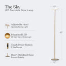 Brightech Sky LED Floor lamp, Torchiere Super Bright Floor Lamp for Living Room Decor & Office - Dimmable, Tall… — 4