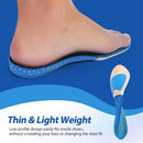 Shock Absorbing Gel Insoles for Walking & Standing All Day – Reduce Heel Impact, Anti-Fatigue, Low-Profile Shoe Inserts with Heel Cushion & Forefoot Massage, Men & Women - Blue — 4