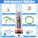 B-7000 Glue Clear for Rhinestone Crafts, Jewelry and Bead Adhesive B7000 Semi Fluid High Viscosity Glues for Clothes… — 6