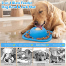 Slow Feeder Dog Bowls & Lick Mat for Liquid and Thick Treat, Anti-Slip Dog Lick Bowl with Interactive Rolling Ball, 5/6 Cup Pup Licking Toy for Large Medium Small Dogs and Cats-Large Blue — 2