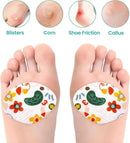 Welnove Moleskin Adhesive Pads for Feet, Blister Bandages for Feet, Sector-Shaped Design for Ball of Foot,Mole Skin Patch for Blister,Callus,Bunion Prevention, 16 Sheets, Flower Patterned — 4