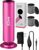 Electric Foot File Tool - Callus Remover for Feet, Professional Pedicure Machine with 60pcs Sandpaper Discs, Adjustable Speed Foot Files for Deadskin, Dry and Cracked Feet - Pink — 1