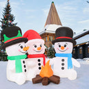 GOOSH 6 FT Long Christmas Inflatables Snowman Outdoor Decorations Blow Up Three Sitting Snowmans with Campfire with Built-in LEDs for Holiday Party Xmas Yard Garden Lawn Decor — 4